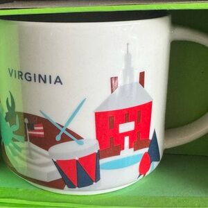 Virginia Souvenir Mug with Red and Blue Design